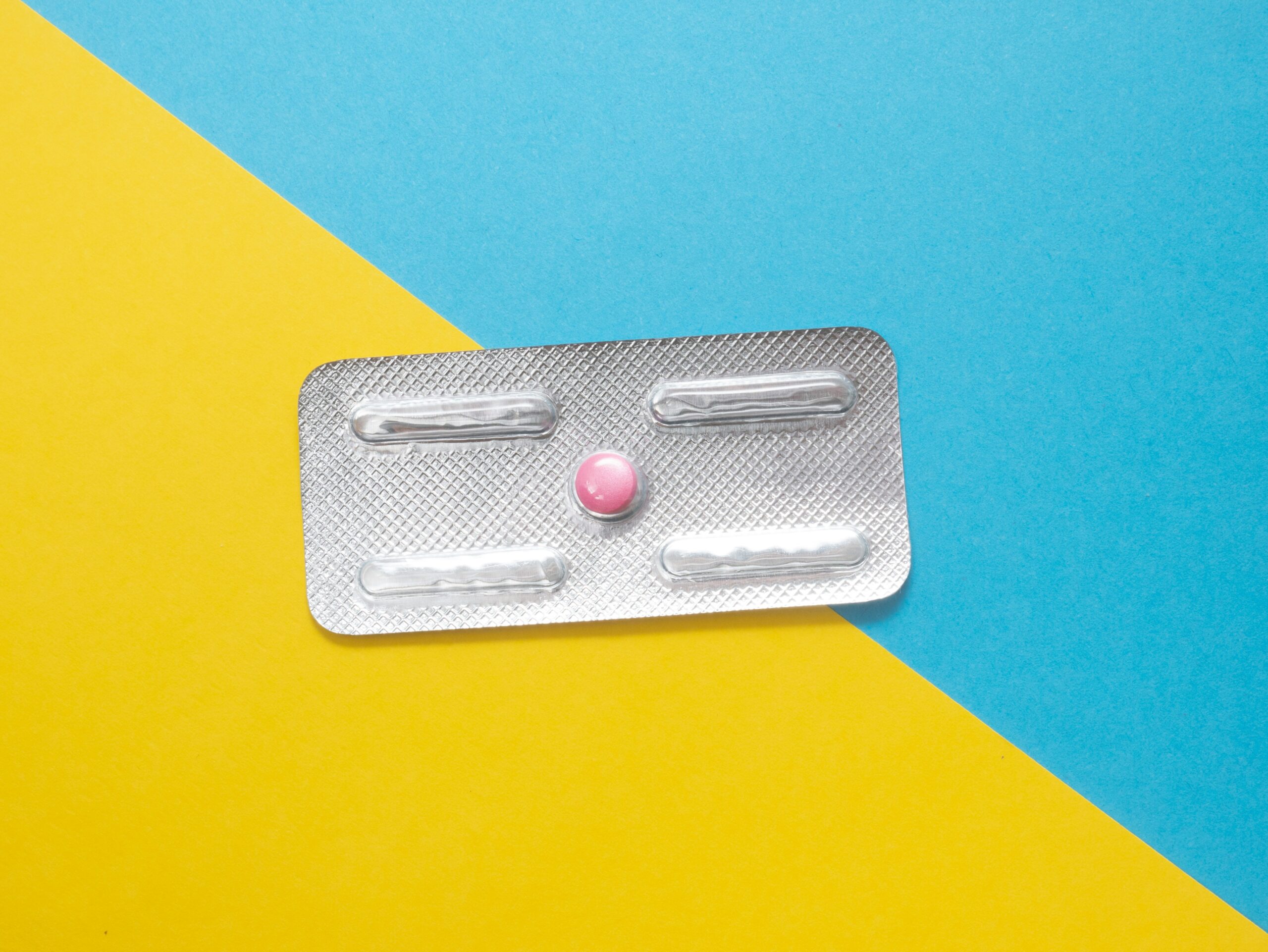 emergency contraception on a colorful background 
